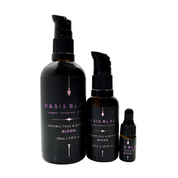 100% Organic and All Natural Face & Body Oil Featuring Black Seed Oil – BLOOM – Scent of Spring Blossoms packaged in 3ml, 30ml or 100ml Amber Glass Bottles - Non Greasy, Multi-Purpose, Fast Absorbing, Vegan Friendly, Nutrient Dense, Eco-friendly, Sustainable, Waterless and Unisex Skincare Oils made by Oasis Black – Organic Botanical Skincare - Born in Morocco, Made in small handmade batches in the Byron Bay region