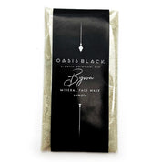 Sample size, plastic free & home compostable sachet of Oasis Black's Powdered Clay Mud Mask in Byron. Byron is a stormy turquoise coloured mask activated with water and featuring French Green Clay, Spirulina, Blue Butterfly Pea Flower, Lemon Myrtle and Black Seeds. Available exclusively from Oasis Black - makers of All Natural and Organic Botanical Skincare featuring Black Seeds (Nigella Sativa). Handmade in small batches to waterless formulations in the Byron Bay Hinterland. 