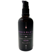 100% Organic and All Natural Face & Body Oil Featuring Black Seed Oil – BLOOM – Scent of Spring Blossoms packaged in 100ml Amber Glass Bottle - Non Greasy, Multi-Purpose, Fast Absorbing, Vegan Friendly, Nutrient Dense, Eco-friendly, Sustainable, Waterless and Unisex Skincare Oils made by Oasis Black – Organic Botanical Skincare - Born in Morocco, Made in small handmade batches in the Byron Bay region